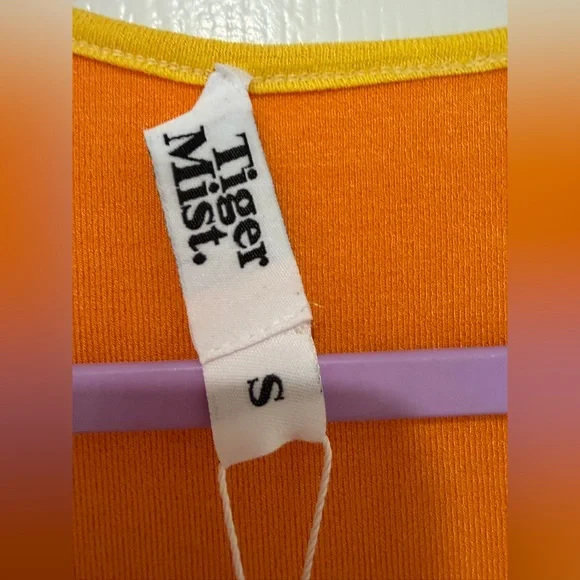 Tiger Mist Viv Maxi Dress Orange Bodycon Cutout Slit Maxi Dress Size Small NWT - Picture 5 of 8